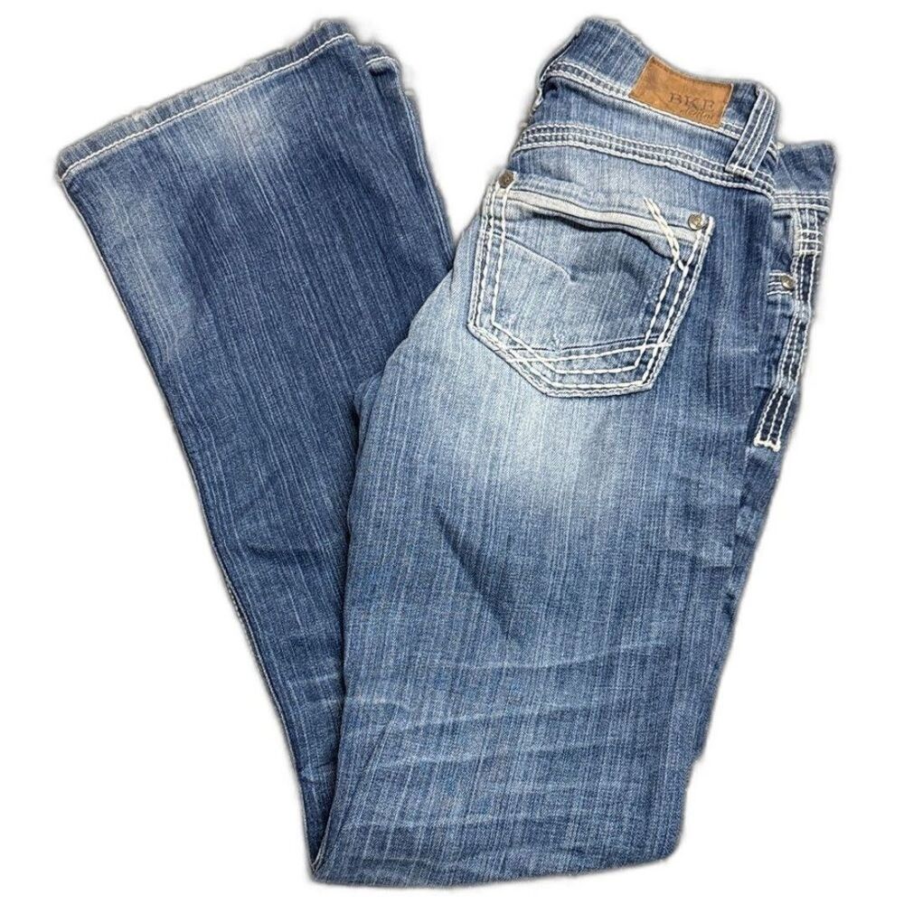 BKE Women's Bootcut Jeans in Faded Blue Denim